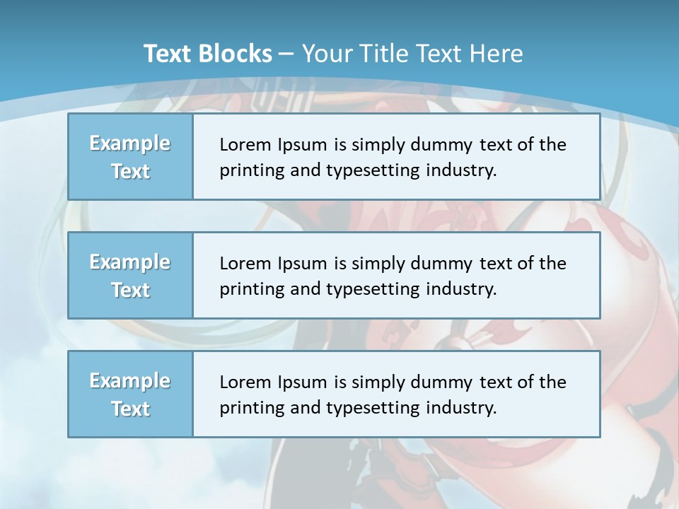 A Woman With A Sword Is Flying Through The Air PowerPoint Template