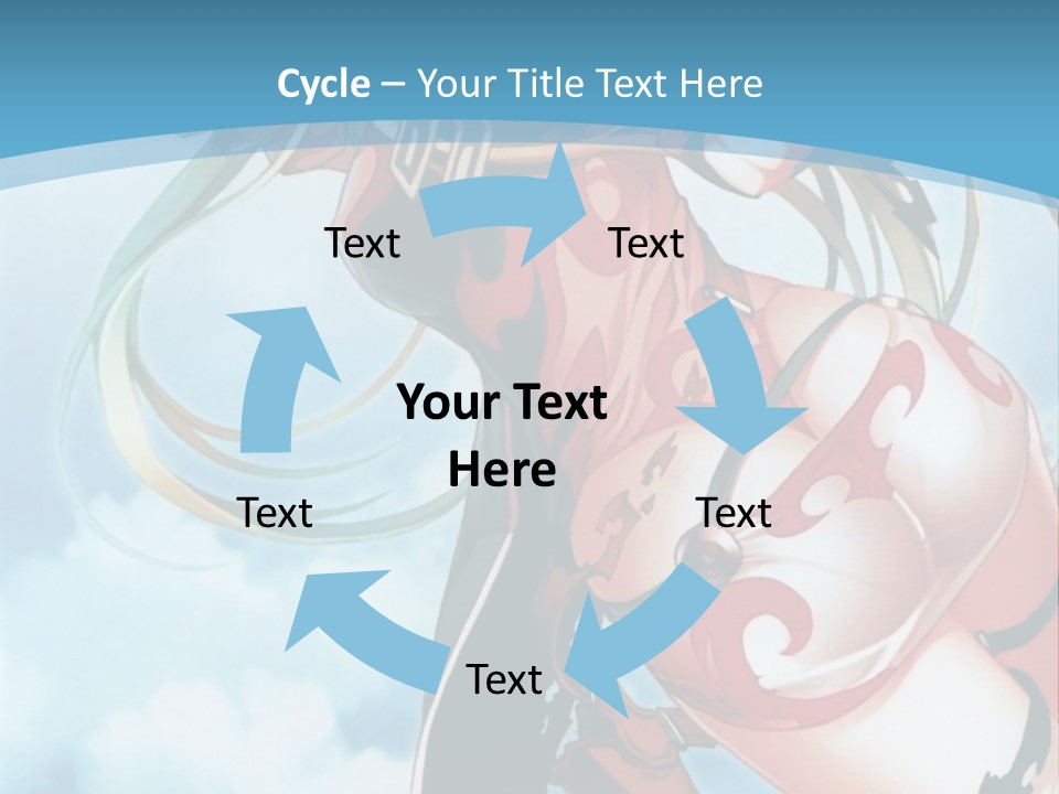 A Woman With A Sword Is Flying Through The Air PowerPoint Template
