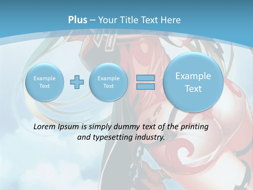 A Woman With A Sword Is Flying Through The Air PowerPoint Template