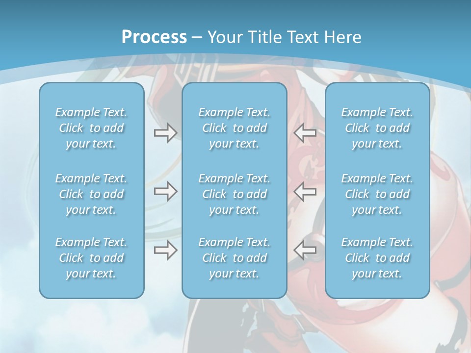 A Woman With A Sword Is Flying Through The Air PowerPoint Template