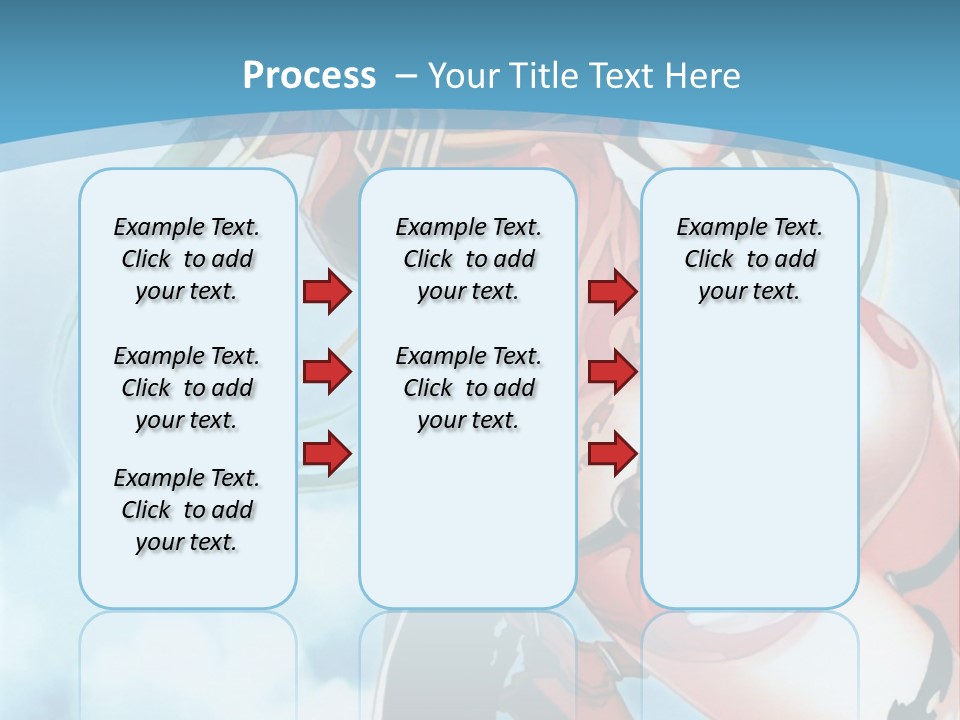 A Woman With A Sword Is Flying Through The Air PowerPoint Template