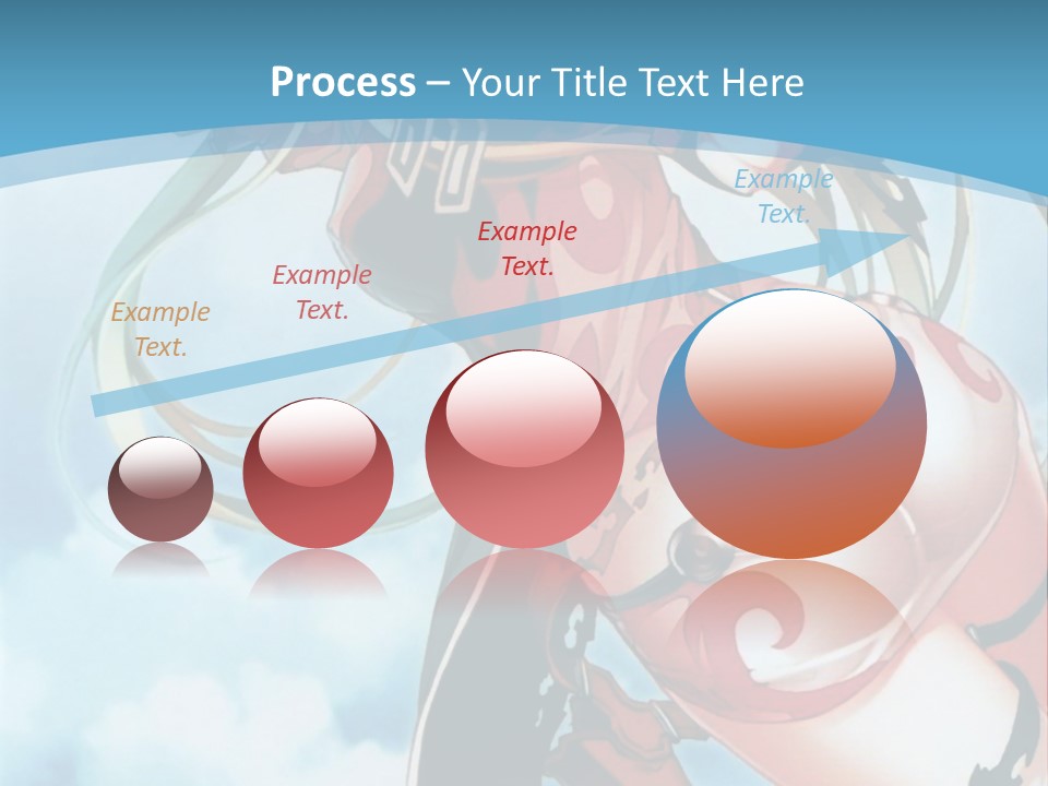 A Woman With A Sword Is Flying Through The Air PowerPoint Template