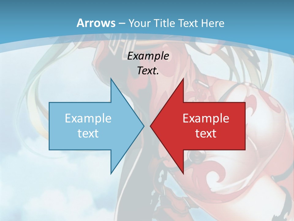 A Woman With A Sword Is Flying Through The Air PowerPoint Template