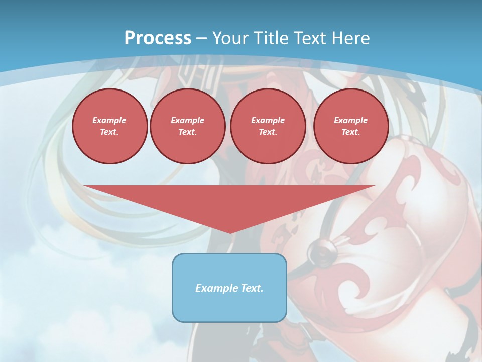A Woman With A Sword Is Flying Through The Air PowerPoint Template