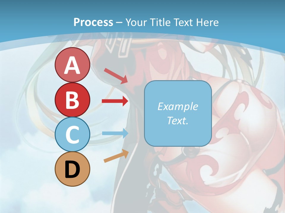 A Woman With A Sword Is Flying Through The Air PowerPoint Template
