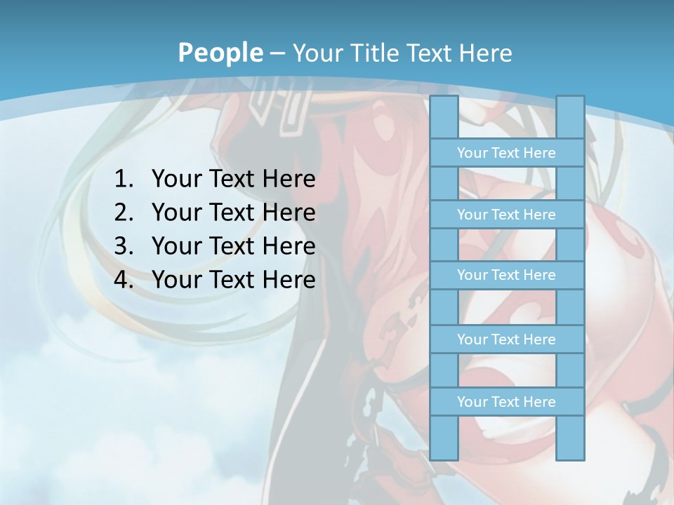 A Woman With A Sword Is Flying Through The Air PowerPoint Template