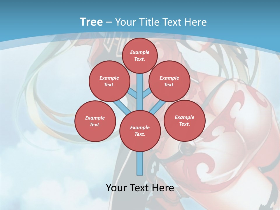 A Woman With A Sword Is Flying Through The Air PowerPoint Template