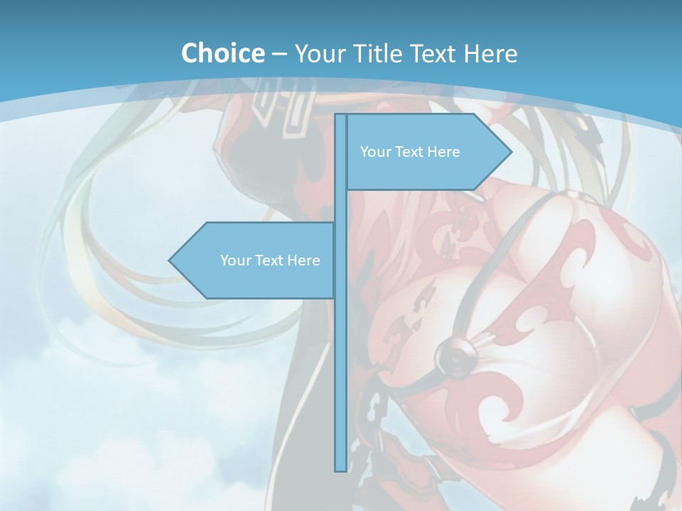 A Woman With A Sword Is Flying Through The Air PowerPoint Template