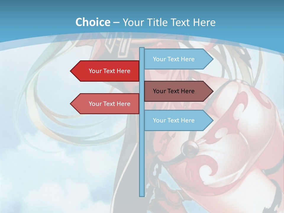 A Woman With A Sword Is Flying Through The Air PowerPoint Template