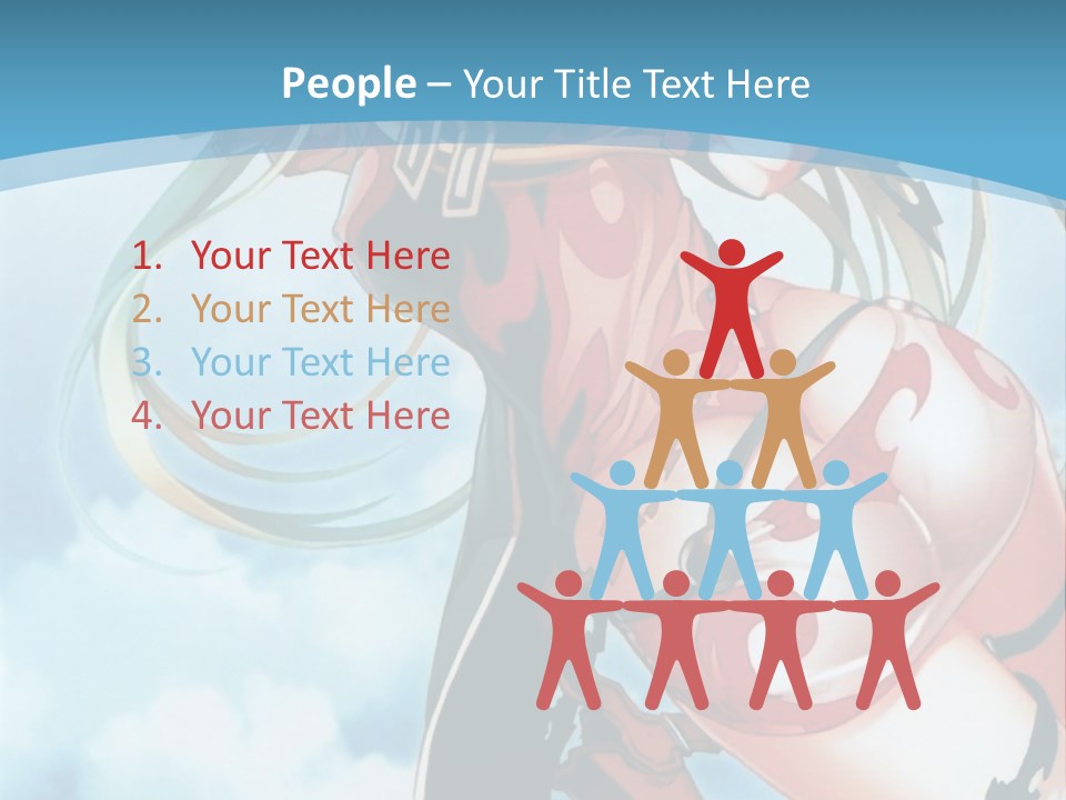 A Woman With A Sword Is Flying Through The Air PowerPoint Template