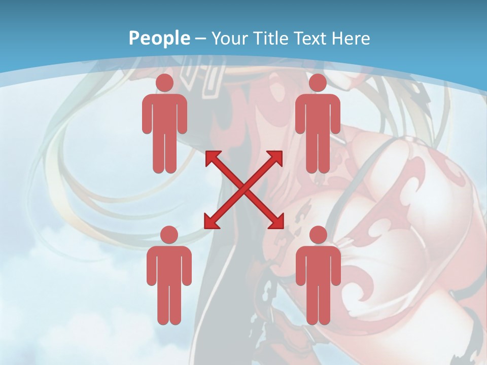 A Woman With A Sword Is Flying Through The Air PowerPoint Template