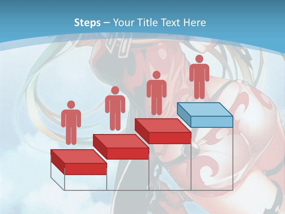 A Woman With A Sword Is Flying Through The Air PowerPoint Template