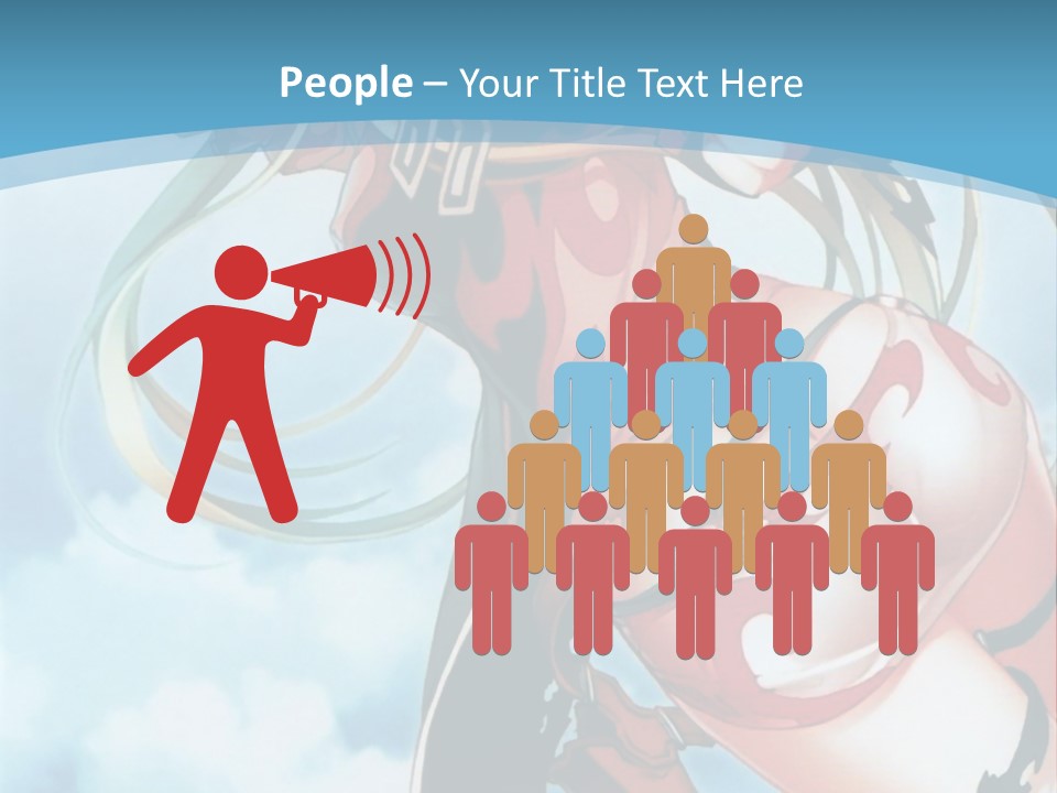 A Woman With A Sword Is Flying Through The Air PowerPoint Template
