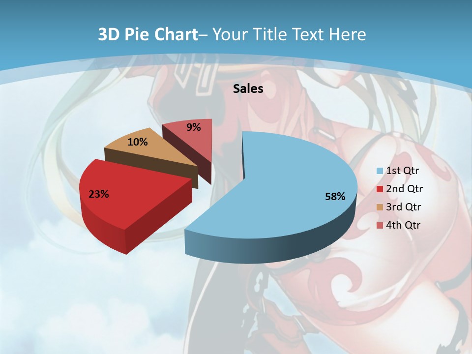 A Woman With A Sword Is Flying Through The Air PowerPoint Template