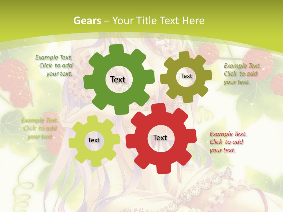 A Girl In A Pink Dress Sitting On A Green Background PowerPoint Template