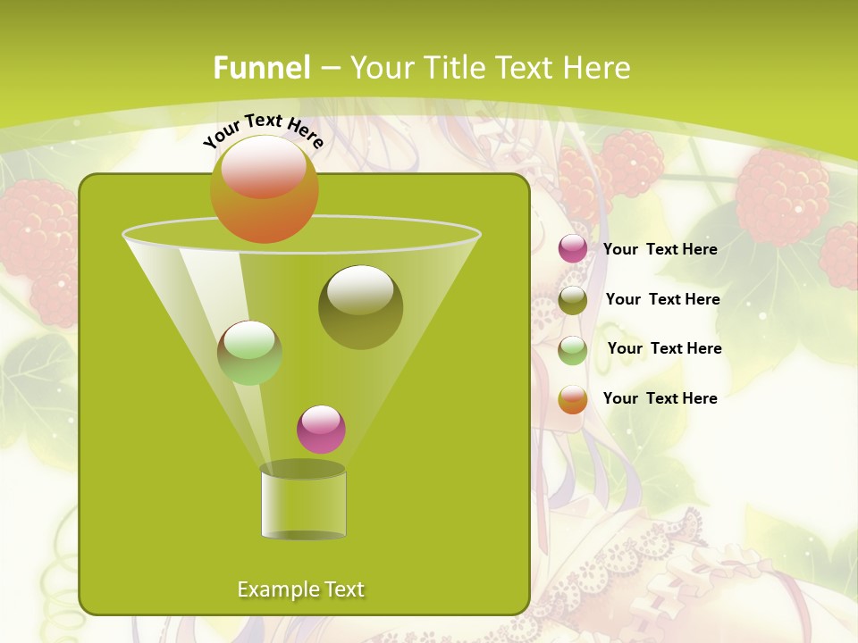 A Girl In A Pink Dress Sitting On A Green Background PowerPoint Template