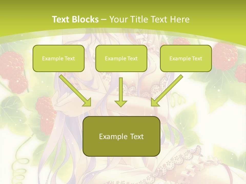 A Girl In A Pink Dress Sitting On A Green Background PowerPoint Template