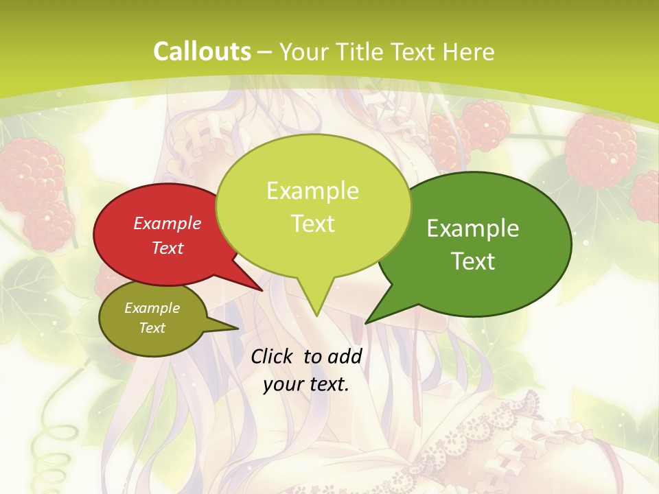 A Girl In A Pink Dress Sitting On A Green Background PowerPoint Template