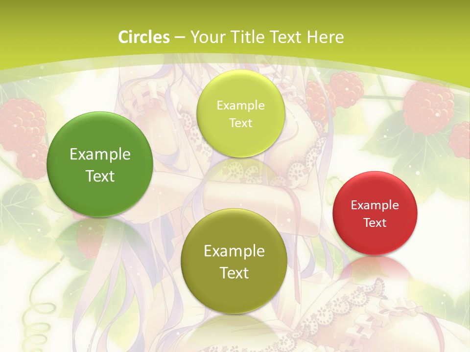 A Girl In A Pink Dress Sitting On A Green Background PowerPoint Template