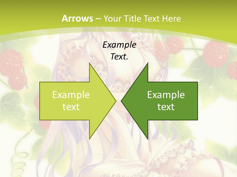 A Girl In A Pink Dress Sitting On A Green Background PowerPoint Template