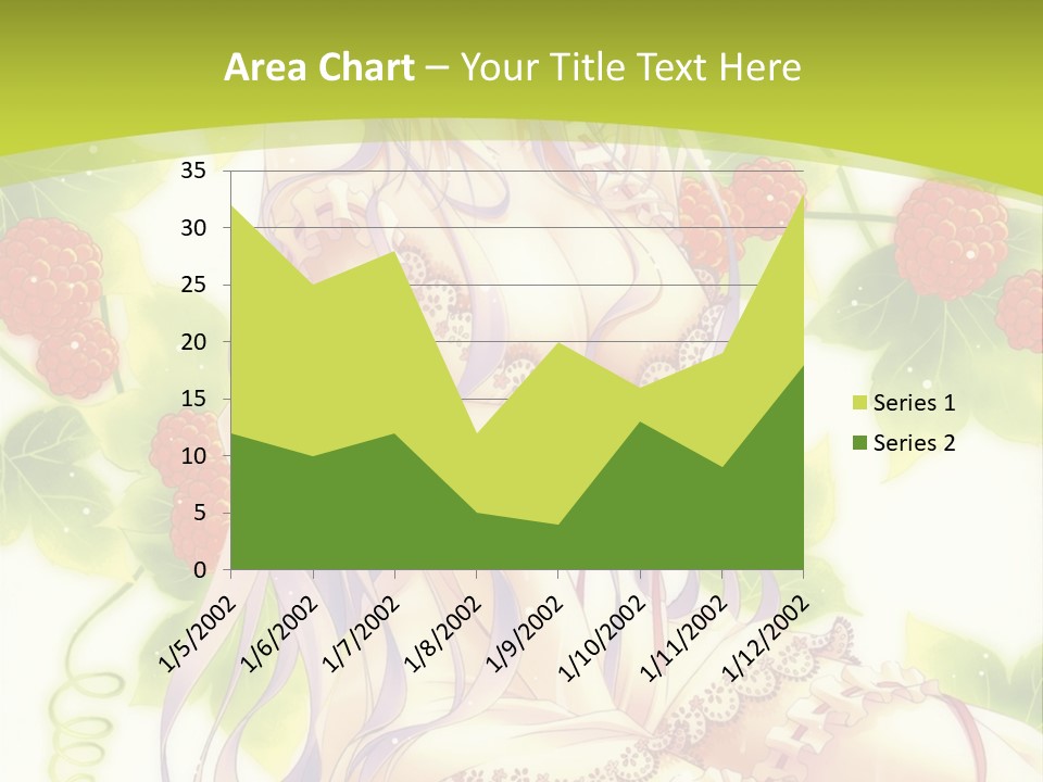 A Girl In A Pink Dress Sitting On A Green Background PowerPoint Template