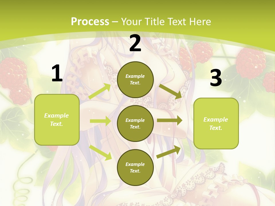 A Girl In A Pink Dress Sitting On A Green Background PowerPoint Template