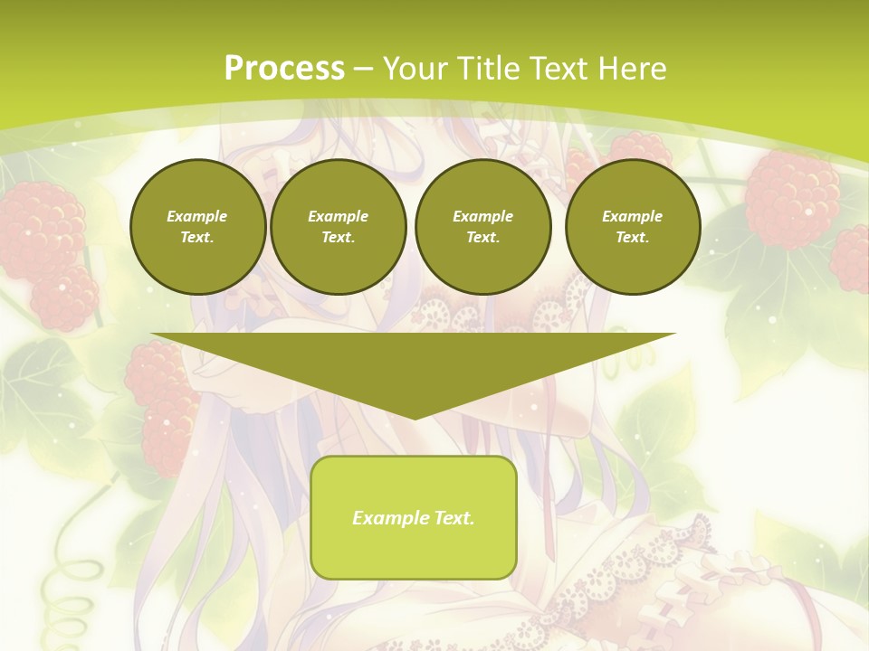 A Girl In A Pink Dress Sitting On A Green Background PowerPoint Template