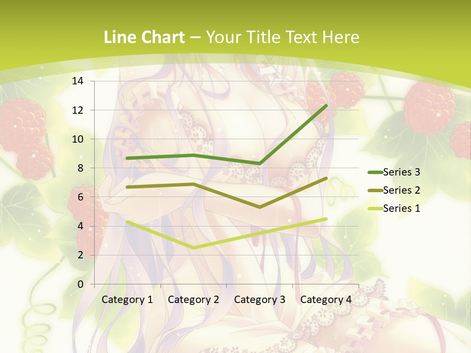 A Girl In A Pink Dress Sitting On A Green Background PowerPoint Template