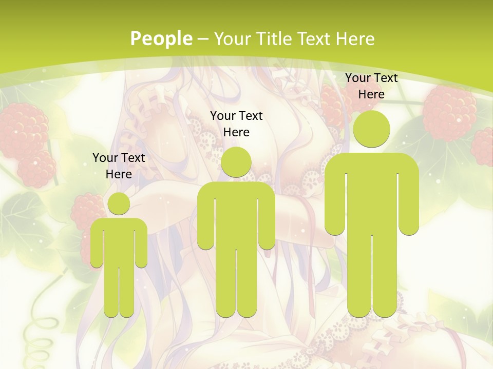 A Girl In A Pink Dress Sitting On A Green Background PowerPoint Template