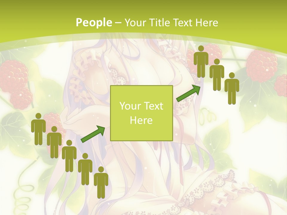 A Girl In A Pink Dress Sitting On A Green Background PowerPoint Template