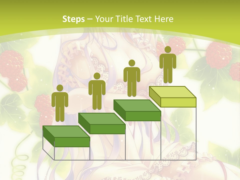 A Girl In A Pink Dress Sitting On A Green Background PowerPoint Template