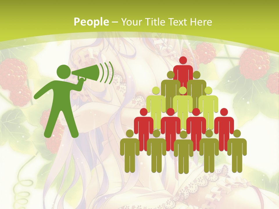 A Girl In A Pink Dress Sitting On A Green Background PowerPoint Template