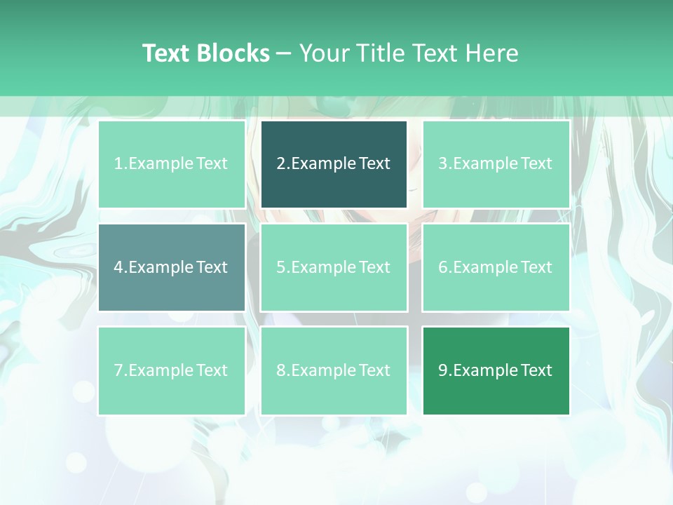 An Anime Character With Green Hair And A Green Background PowerPoint Template