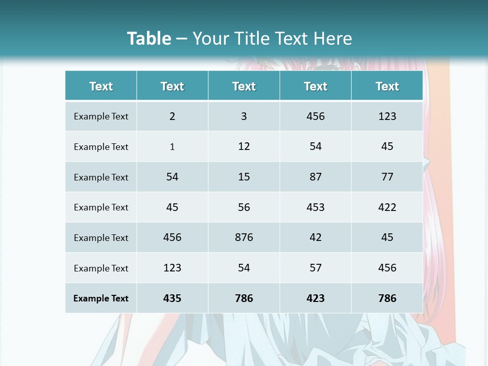 A Girl With Pink Hair Is Sitting On The Floor PowerPoint Template