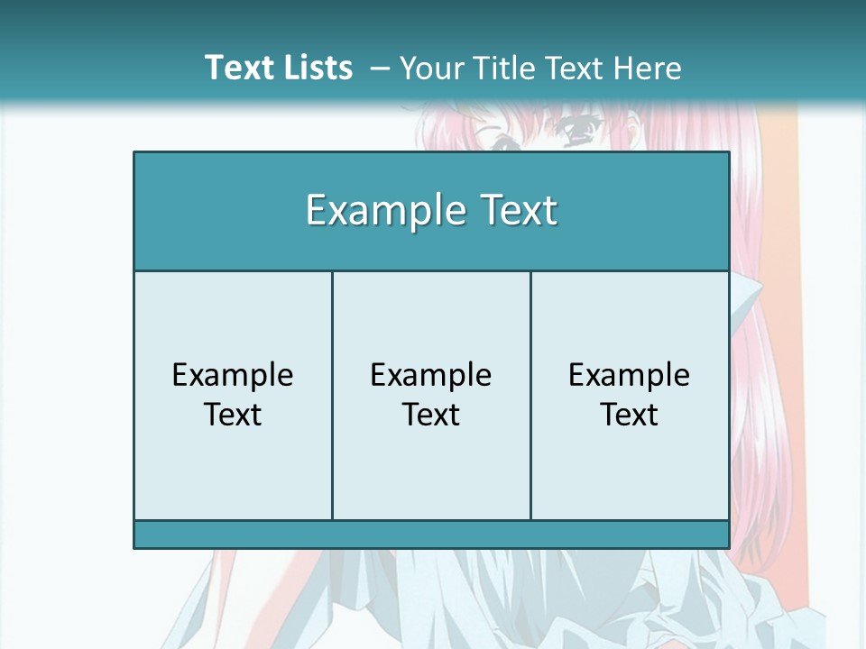 A Girl With Pink Hair Is Sitting On The Floor PowerPoint Template