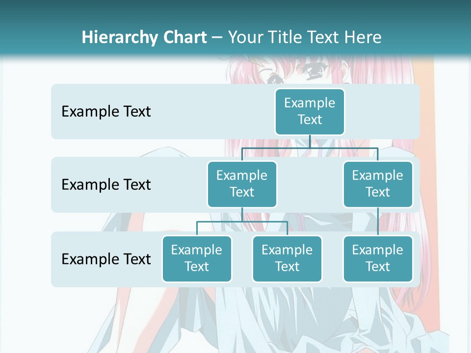 A Girl With Pink Hair Is Sitting On The Floor PowerPoint Template