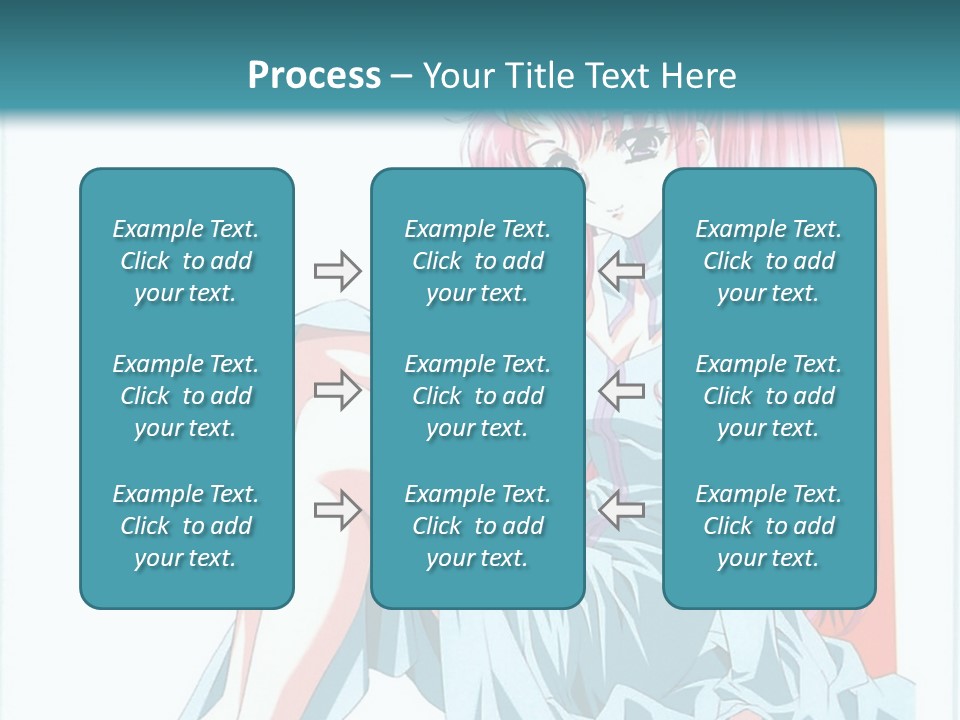 A Girl With Pink Hair Is Sitting On The Floor PowerPoint Template