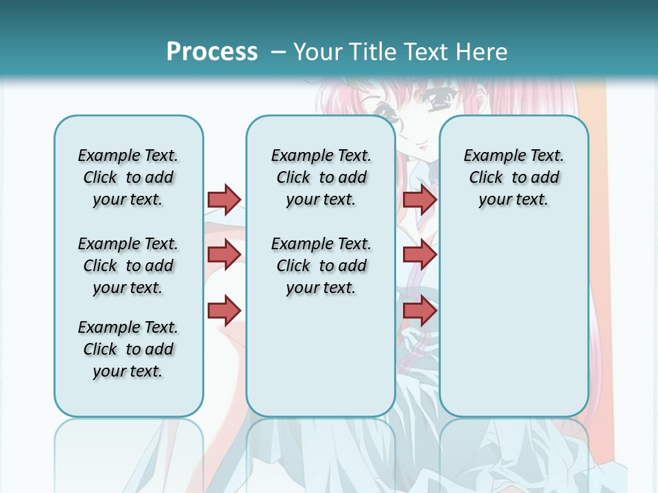 A Girl With Pink Hair Is Sitting On The Floor PowerPoint Template