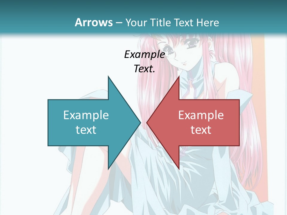 A Girl With Pink Hair Is Sitting On The Floor PowerPoint Template