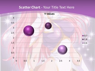 A Girl With Pink Hair Is Standing In Front Of A Purple Background PowerPoint Template