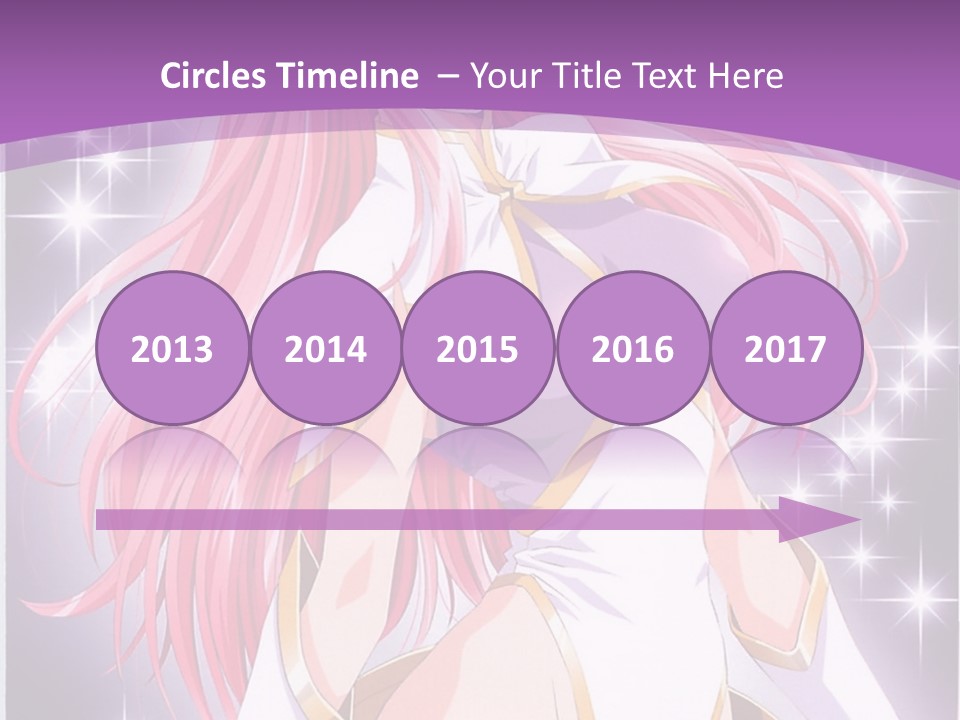 A Girl With Pink Hair Is Standing In Front Of A Purple Background PowerPoint Template