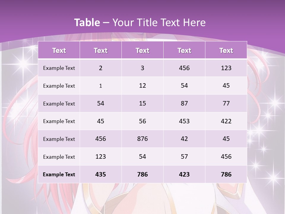 A Girl With Pink Hair Is Standing In Front Of A Purple Background PowerPoint Template