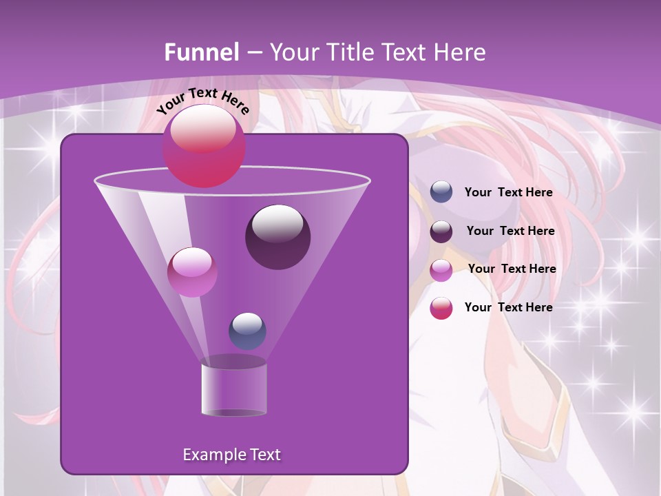 A Girl With Pink Hair Is Standing In Front Of A Purple Background PowerPoint Template