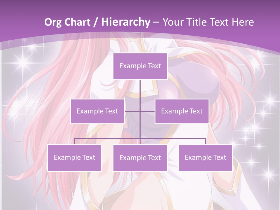 A Girl With Pink Hair Is Standing In Front Of A Purple Background PowerPoint Template