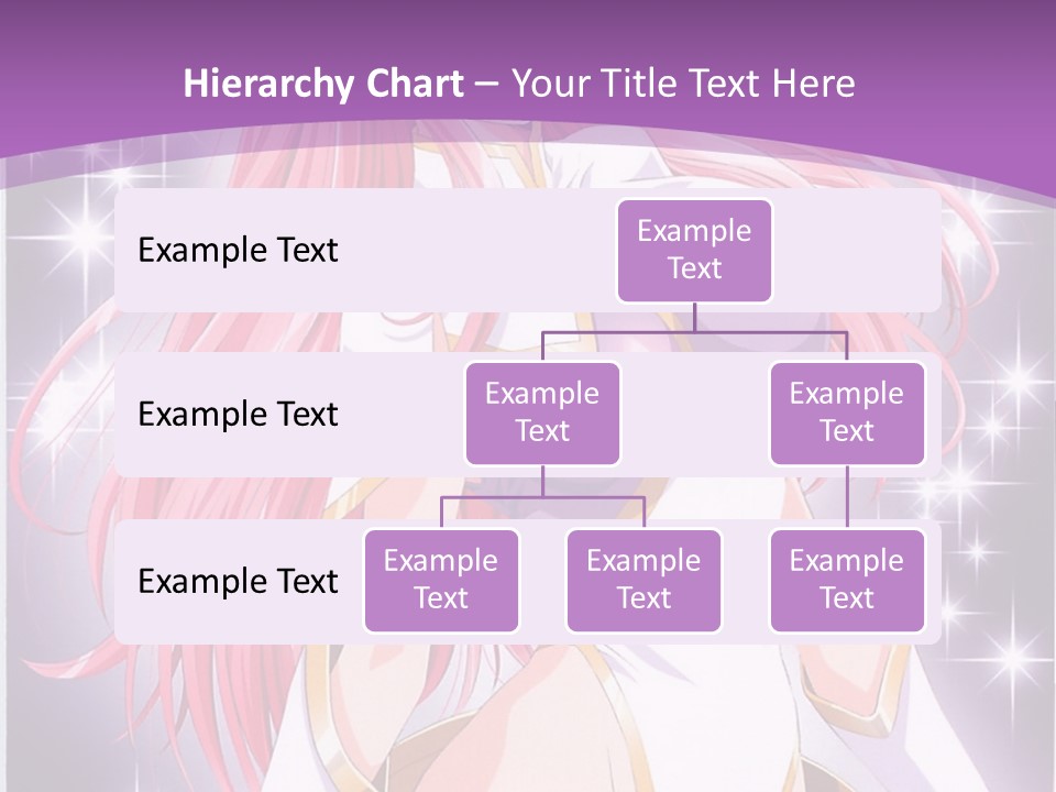 A Girl With Pink Hair Is Standing In Front Of A Purple Background PowerPoint Template