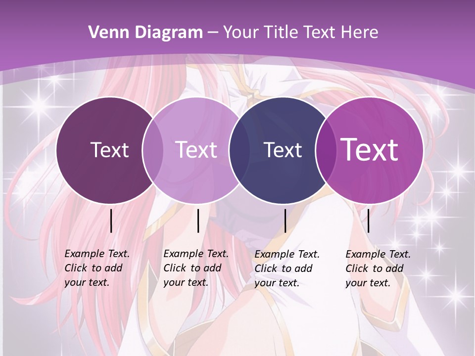 A Girl With Pink Hair Is Standing In Front Of A Purple Background PowerPoint Template