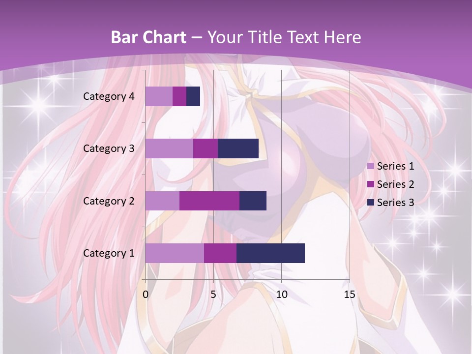 A Girl With Pink Hair Is Standing In Front Of A Purple Background PowerPoint Template