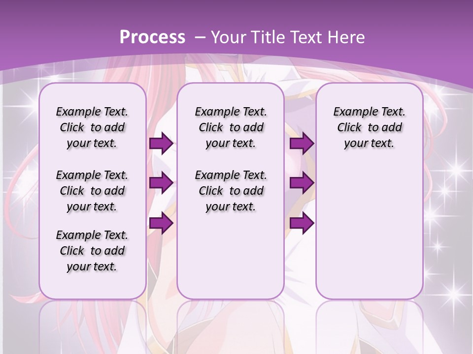 A Girl With Pink Hair Is Standing In Front Of A Purple Background PowerPoint Template