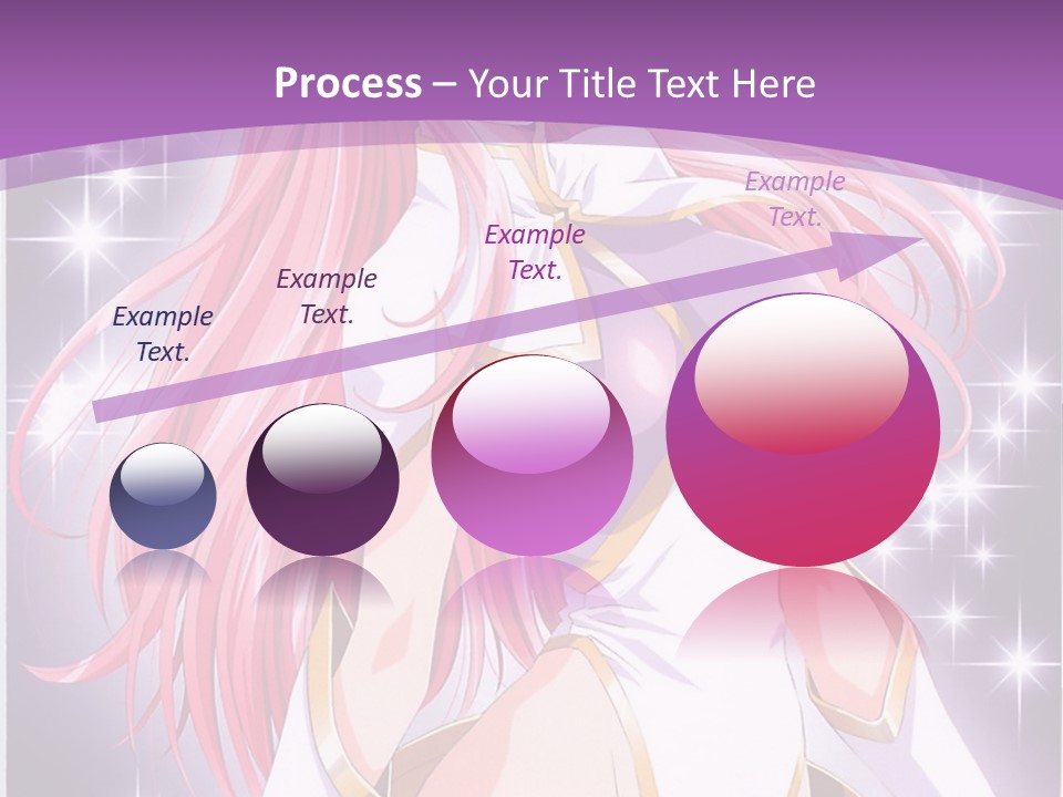 A Girl With Pink Hair Is Standing In Front Of A Purple Background PowerPoint Template