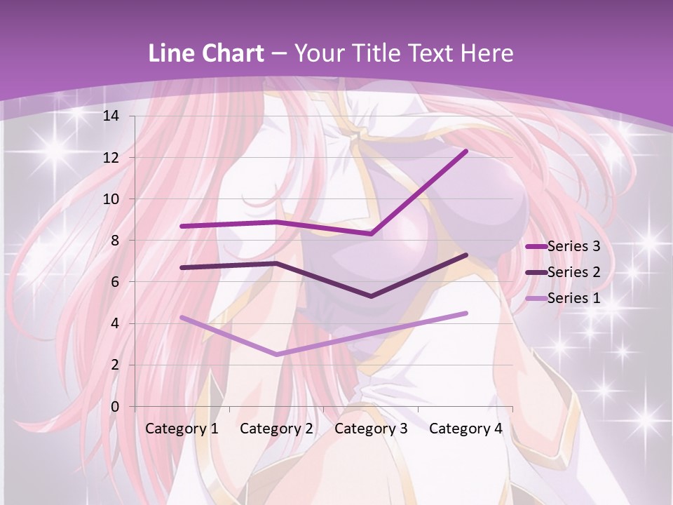 A Girl With Pink Hair Is Standing In Front Of A Purple Background PowerPoint Template